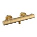 GRADE A2 - Brushed Brass 1Outlet Thermostatic Exposed Bar Shower Valve - Arissa