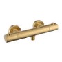 Brushed Brass 1 Outlet Thermostatic Exposed Bar Shower Valve - Arissa