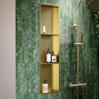 Brass Shower Niche with Shelves 305 x 1210mm Brass Shower Niche with Shelves 305 x 1210mm