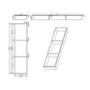 Brass Shower Niche with Shelves 305 x 1210mm