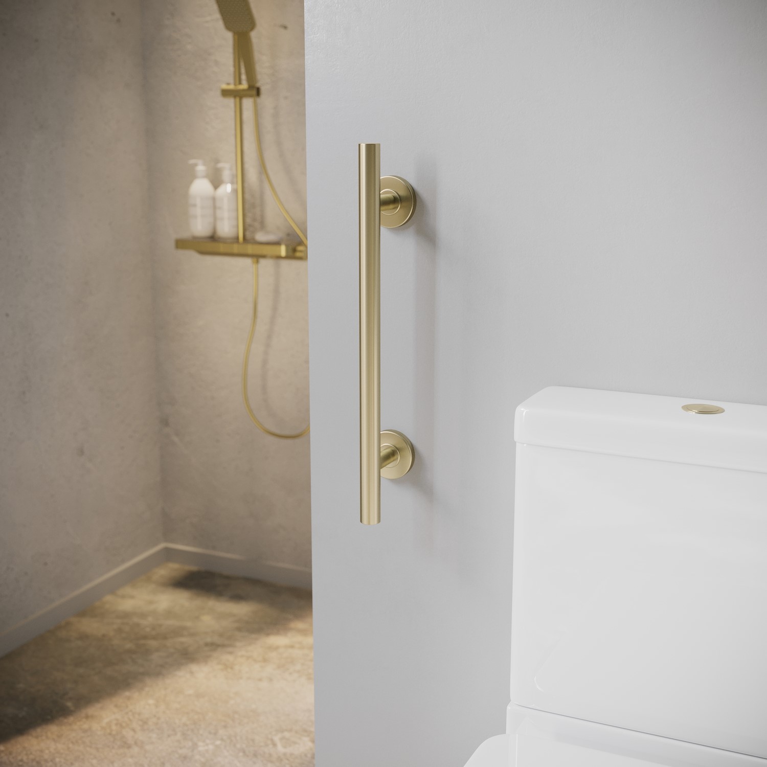 Arissa Brass Bathroom Grab Rail 450 X 77Mm