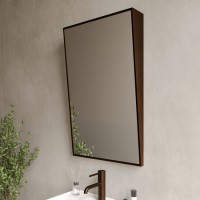 Rectangular Bronze Angled Bathroom Mirror 500 x 800mm - Arissa