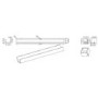 Brass Bathroom Organiser Shelf 1000mm - Arissa