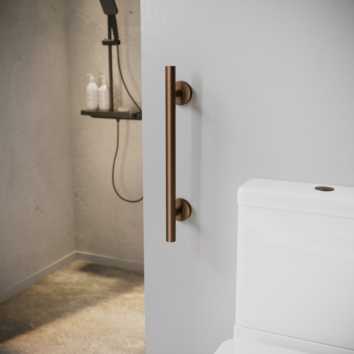 Arissa Bronze Bathroom Grab Rail 450 X 77Mm