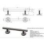 Bronze Bathroom Grab Rail 450 x 77mm - Arissa