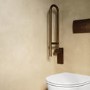 ONLY OPENED - Bronze Folding Bathroom Grab Rail 600 x 160mm - Arissa