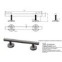Bronze Bathroom Grab Rail 600 x 77mm - Arissa