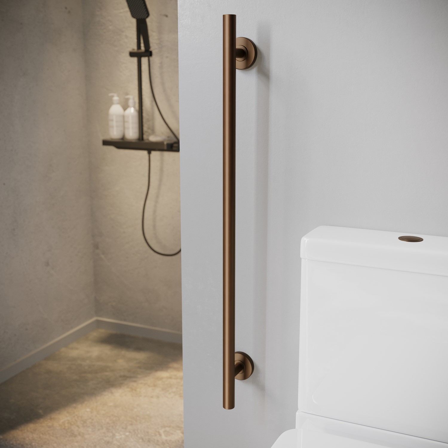 Arissa Bronze Bathroom Grab Rail 700 X 77Mm