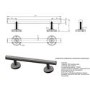 Brass Bathroom Grab Rail 350 x 77mm - Arissa
