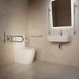 Chrome Bathroom Grab Rail 350 x 50mm - Arissa