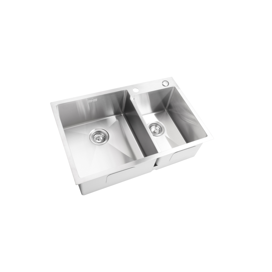 1.5 Bowl Inset Chrome Stainless Steel Kitchen Sink - Enza Aria