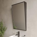ARIGM500M Rectangular Gunmetal Grey Angled Bathroom Mirror 500 x 800mm - Arissa