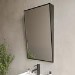Rectangular Gunmetal Grey Angled Bathroom Mirror 500 x 800mm - Arissa