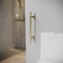 Brass Knurled Bathroom Grab Rail 600 x 77mm - Arissa