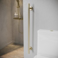 Brass Knurled Bathroom Grab Rail 700 x 77mm - Arissa