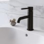 GRADE A1 - Black Mono Basin Mixer Tap - Arissa