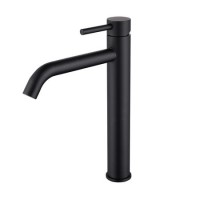 Black Tall Mono Basin Mixer Tap - Arissa Black Tall Mono Basin Mixer Tap - Arissa