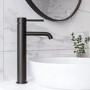 Black Tall Mono Basin Mixer Tap - Arissa
