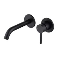 Black Wall Mounted Basin Mixer Tap - Arissa Black Wall Mounted Basin Mixer Tap - Arissa