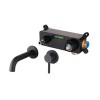 Wall Mounted Black Basin Mixer Tap - Arissa
