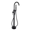 Black Freestanding Bath Shower Mixer Tap - Arissa