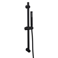 Black Round Adjustable Height Slide Rail Kit with Hand Shower - Arissa Black Round Adjustable Height Slide Rail Kit with Hand Shower - Arissa