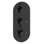 Matt Black Triple Outlet Triple Handle Thermostatic Concealed Shower Valve - Arissa