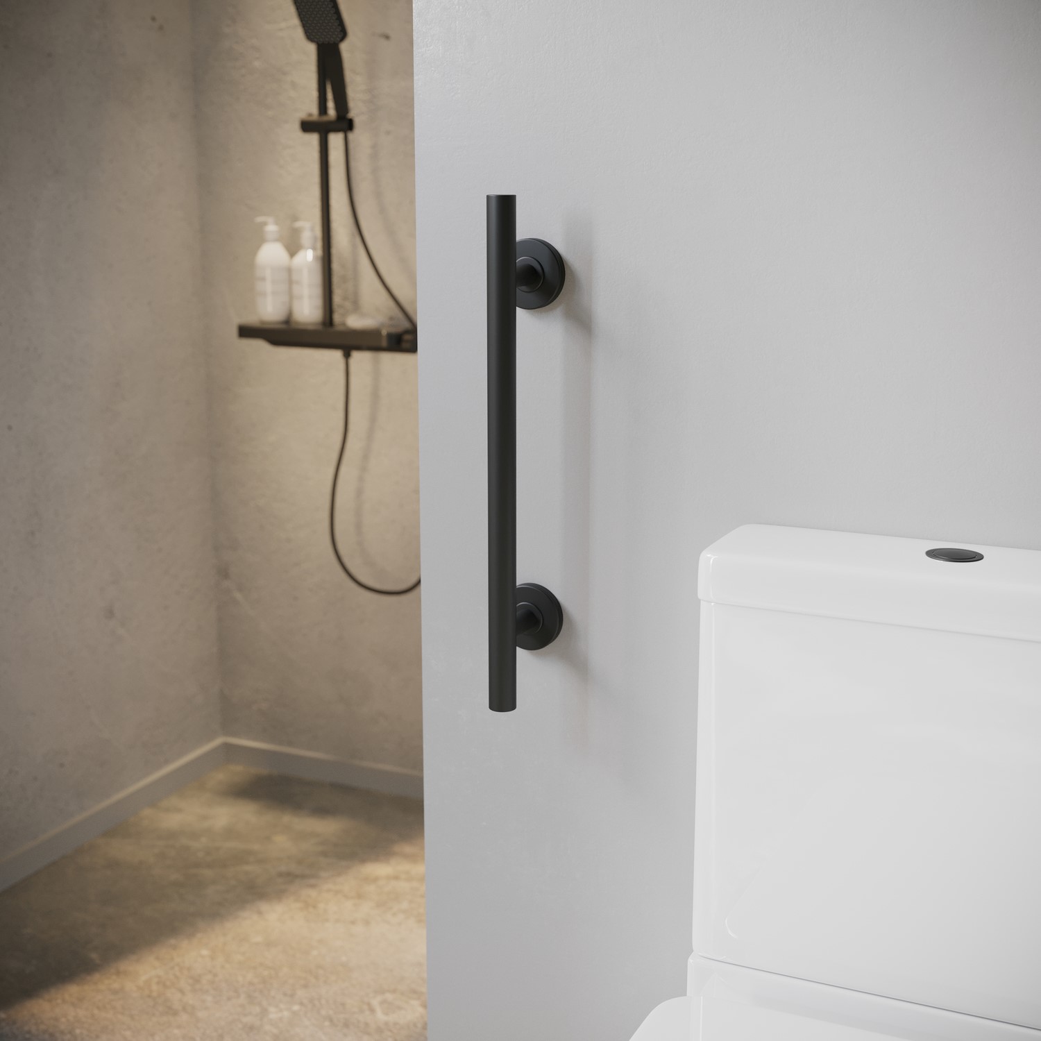 Arissa Black Bathroom Grab Rail 450 X 77Mm
