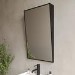 Rectangular Black Angled Bathroom Mirror 500 x 800mm - Arissa