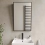 Rectangular Black Angled Bathroom Mirror 500 x 800mm - Arissa