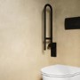 Black Folding Bathroom Grab Rail 600 x 160mm - Arissa