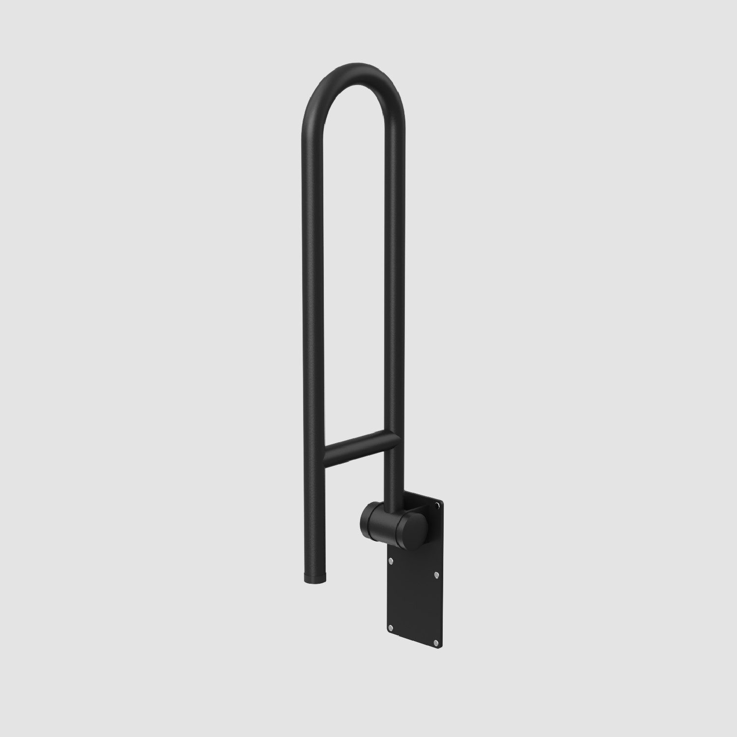 Square Grab Rails Black Folding Bathroom Grab Rail 600 x 160mm - Arissa - Better Bathrooms