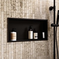 Black Shower Niche 610 x 305mm - Arissa Black Shower Niche 610 x 305mm - Arissa