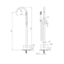 Matt White Tap Set With Freestanding Tap And Basin Mixer - Arissa