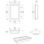 Tileable Shower Niche with Shelf - 608 x 406mm - Arissa