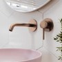 GRADE A1 - Brushed Bronze Wall Mounted Basin Mixer Tap - Arissa