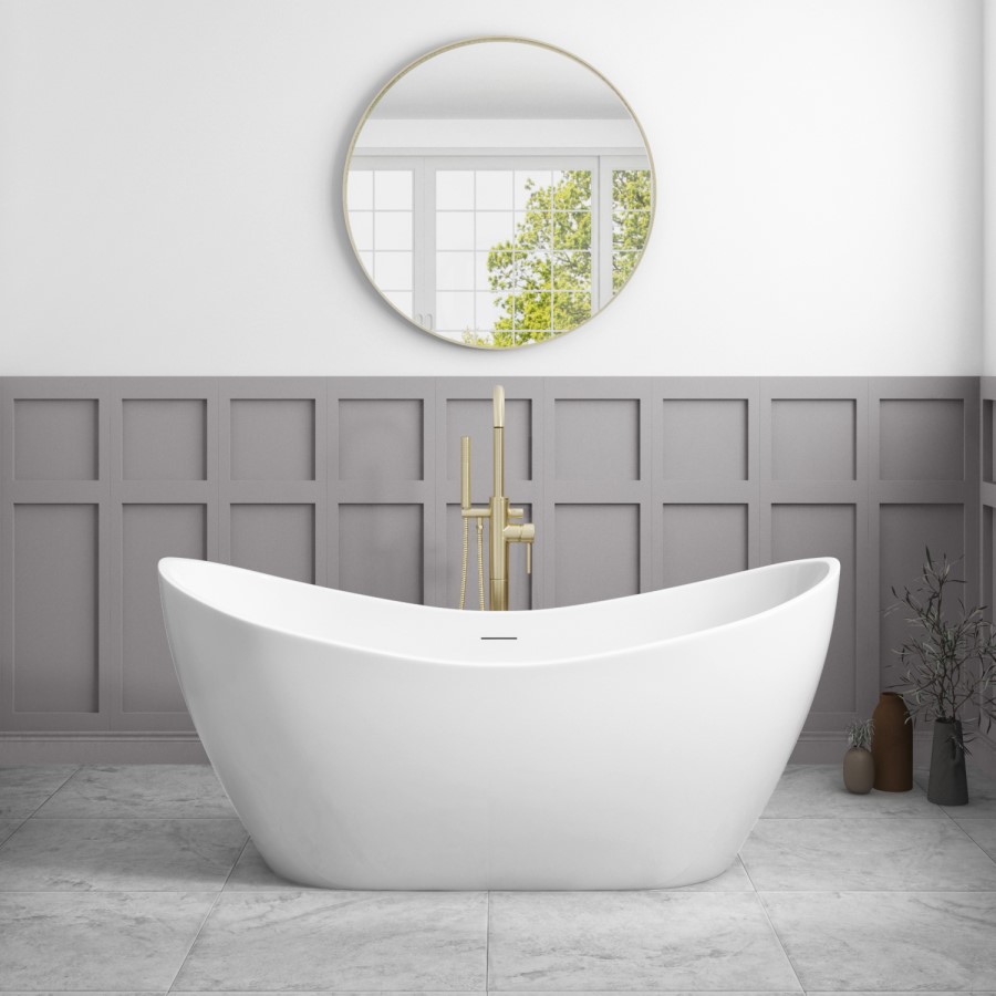 GRADE A2 - Freestanding Double Ended Slipper Bath 1700 x 795mm - Arles