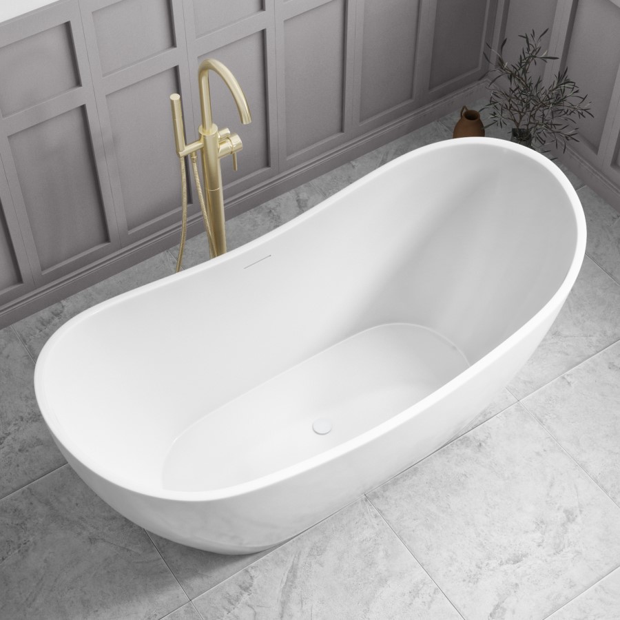 GRADE A2 - Freestanding Double Ended Slipper Bath 1700 x 795mm - Arles