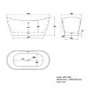 GRADE A2 - Freestanding Double Ended Slipper Bath 1700 x 795mm - Arles
