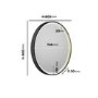 Round Black & Brass Heated Bathroom Mirror with Lights 800mm - Arlo