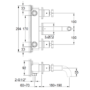 Black Crosshead Handle Wall Mounted Basin Mixer Tap - Arissa