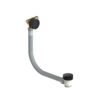 Black Overflow Bath Filler Tap & Click Clack Waste - Arissa
