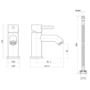 Black Cloakroom Mono Basin Mixer Tap - Arissa