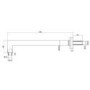 Wall Mounted Square 90 Degree Bend Shower Arm