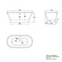 GRADE A1 - Freestanding Double Ended Bath 1500 x 730mm - Arya