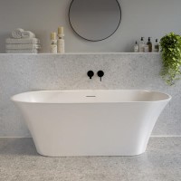 GRADE A2 - Freestanding Double Ended Bath 1650 x 740mm - Arya GRADE A2 - Freestanding Double Ended Bath 1650 x 740mm - Arya