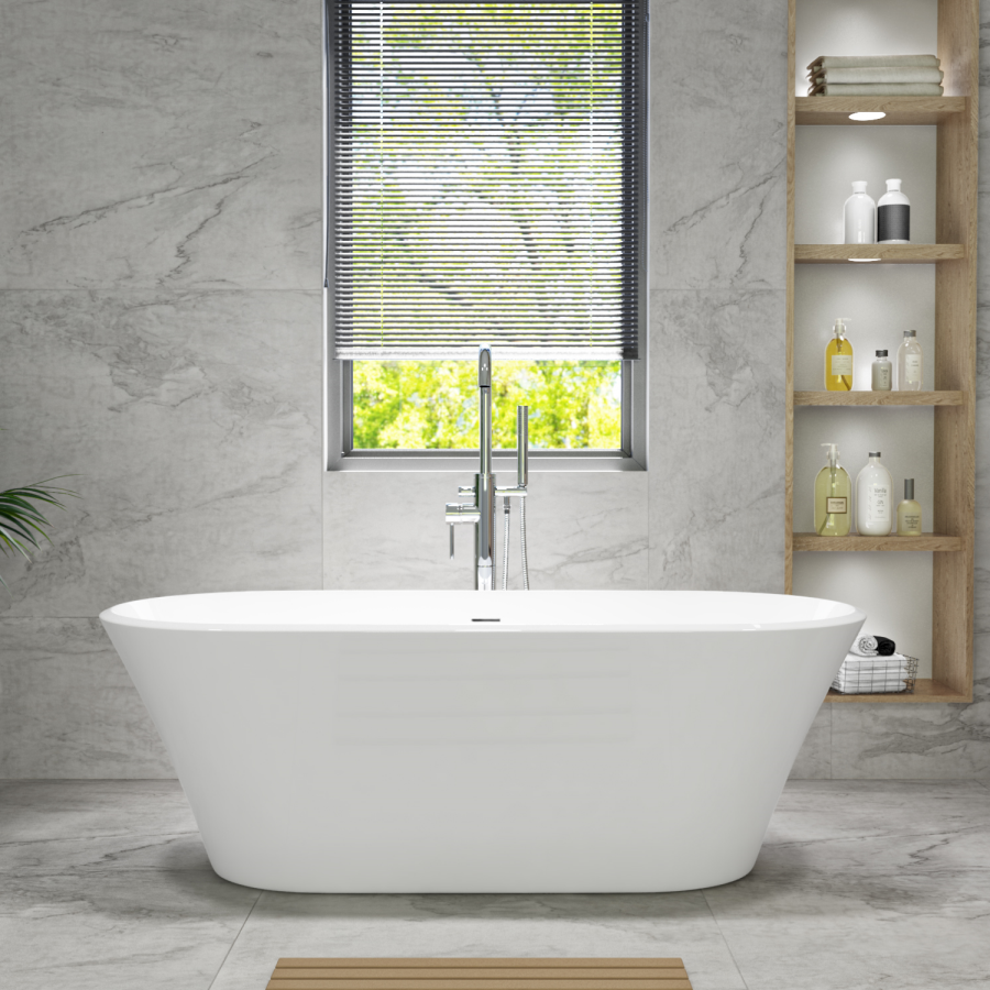 GRADE A2 - Freestanding Double Ended Bath 1650 x 740mm - Arya