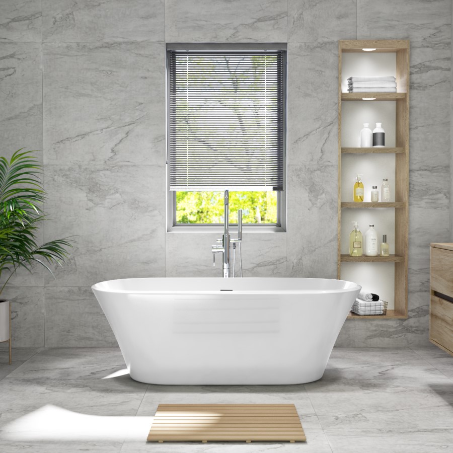 GRADE A2 - Freestanding Double Ended Bath 1650 x 740mm - Arya