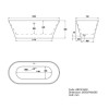 Freestanding Double Ended Bath 1650 x 740mm - Arya