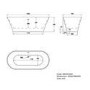 GRADE A2 - Freestanding Double Ended Bath 1650 x 740mm - Arya